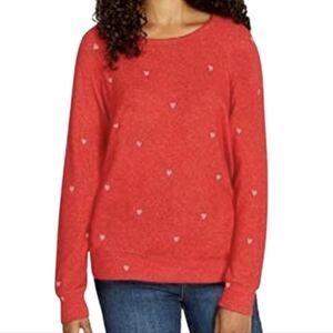 Red hearts sweater